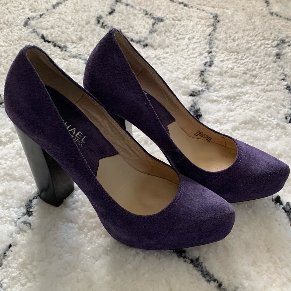 Purple Suede Michael Kors Pumps